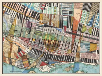 Modern Map of Montreal by Nikki Galapon art print