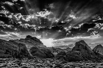 Valley Of Fire 3 Black &amp; White by Duncan art print