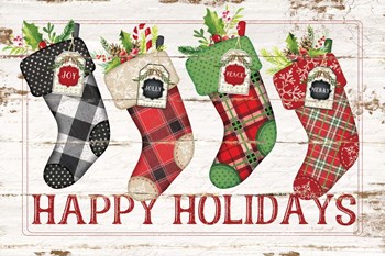 Happy Stockings by Jennifer Pugh art print