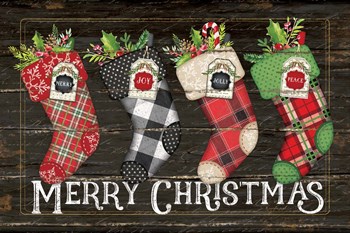 Merry Stockings by Jennifer Pugh art print