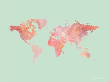 Marble World Map by Seven Trees Design art print