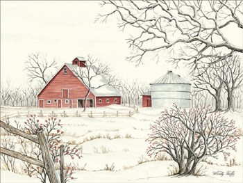 Winter Barn by Cindy Jacobs art print