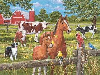 Spring Summer Pasture Scene by William Vanderdasson art print