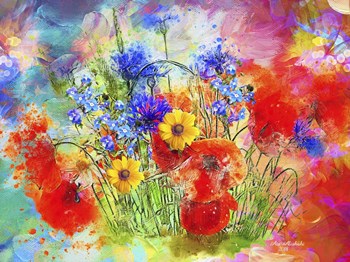 Garden Of Flowers M7 by Ata Alishahi art print