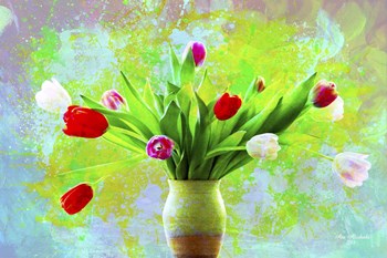 Tulips Vase by Ata Alishahi art print