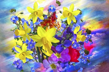 Flowers Design H90 by Ata Alishahi art print