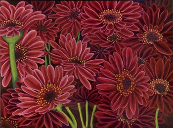 Gerbera Ruby by Andrea Strongwater art print
