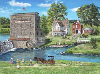 Mill Gatherings by Bob Fair art print