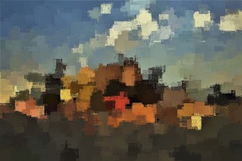 Evening at the Farm by David Manlove art print