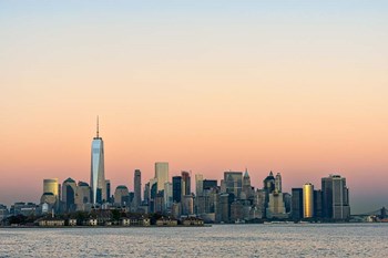 Manhattan Skyline At Sunset by Franklin Kearney art print