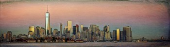 NYC Panoramic At Sunset 2 by Franklin Kearney art print