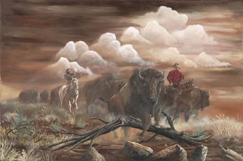 Thundering Herd by David A Paine art print