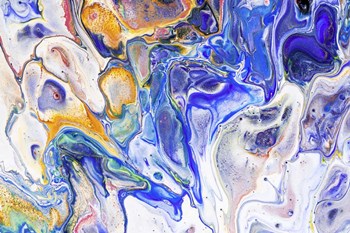 Fluid Acrylic Colorful Night Dreams 3 by Jenny Rainbow Fine Art art print