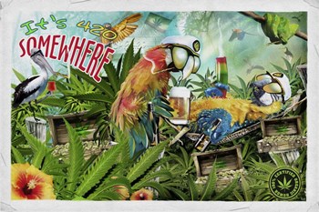 It&#39;s 420 Somewhere by Old Red Truck art print
