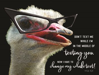 Ostrich Don&#39;t Text Me by Cindy Jacobs art print